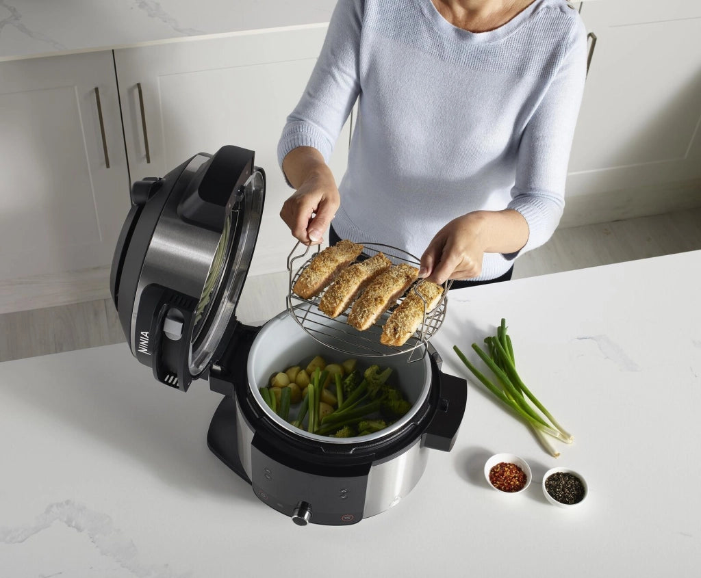 Ninja OL550EU apparecchio multi-cottura 6 L 1460 W Nero, Acciaio inox
