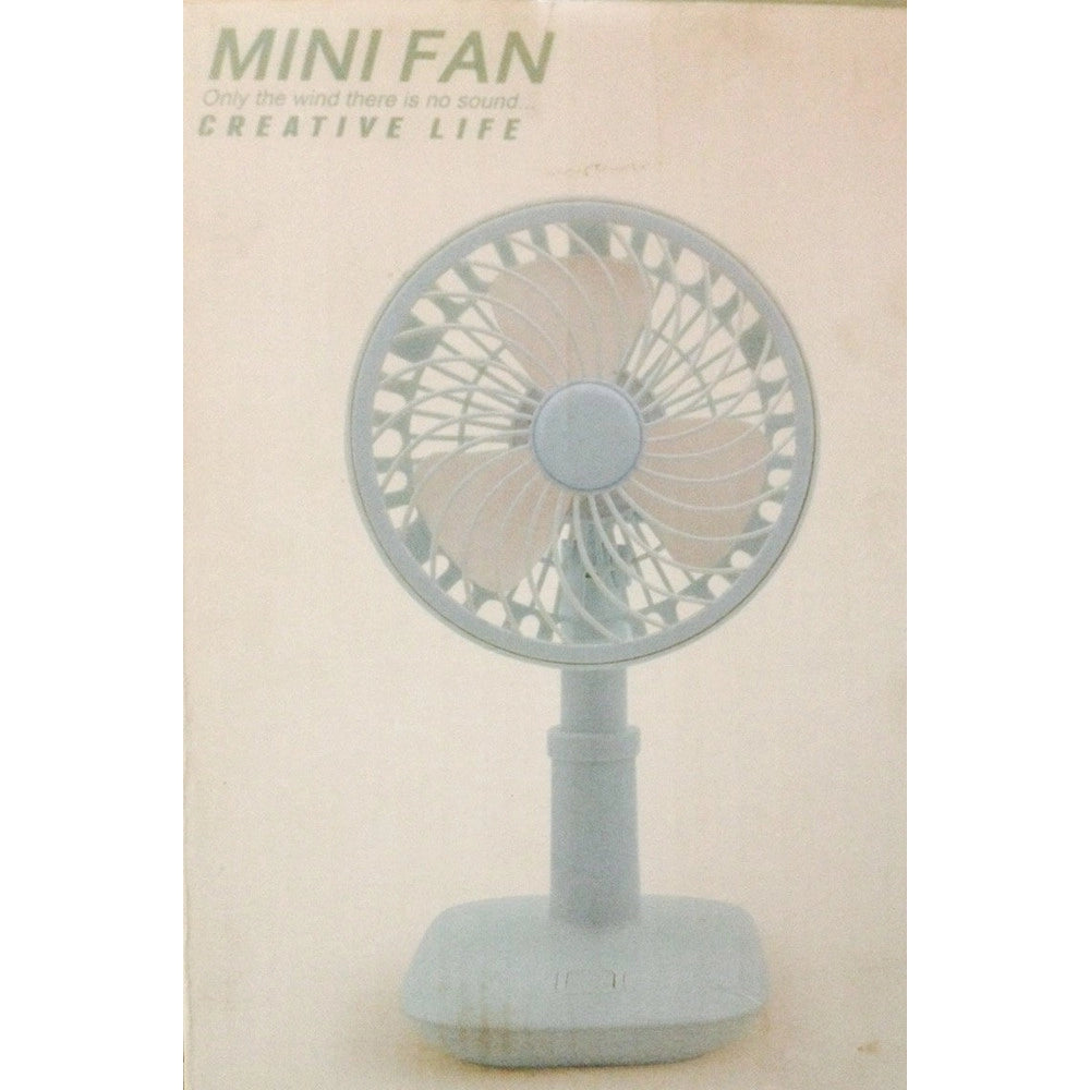 Trade Shop - Mini Ventilatore Da Tavolo Usb Silenzioso Portatile Altezza Regolabile Rotazione 180° -