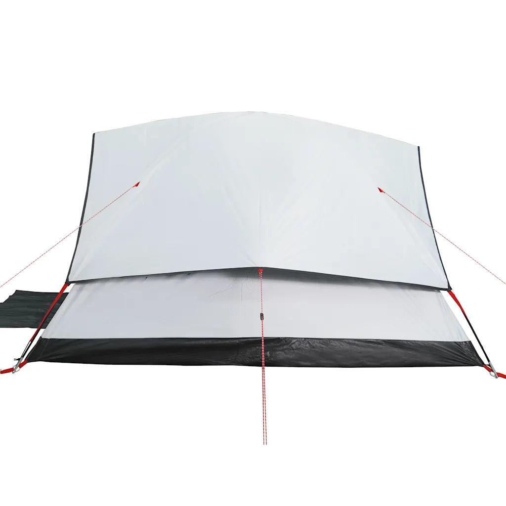 Tenda Familiare a Cupola 6 Persone-Tenda da campeggio Bianca Tessuto Impermeabile 573423