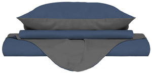 Copripiumino con Sacco e Federe Doubleface Avio/Fumo 1 Piazza e Mezzo