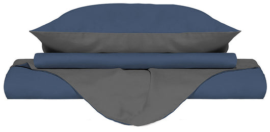 Copripiumino con Sacco e Federe Doubleface Avio/Fumo 1 Piazza e Mezzo