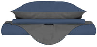 Copripiumino con Sacco e Federe Doubleface Avio/Fumo Singolo
