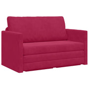 Divano letto | Sof¨¤ letto | Letto singolo Rosso Vino 124 x 71 x 78 cm Velluto