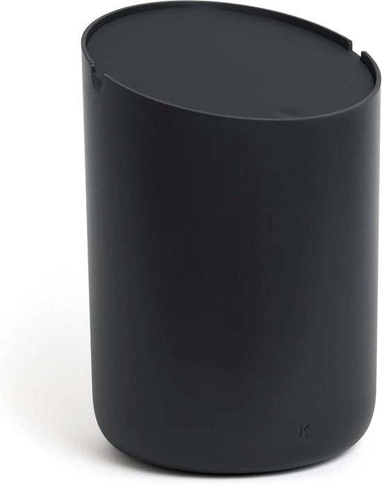 Mini Contenitore di Rifiuti per Bagno e Cucina - Nero - 1,5L