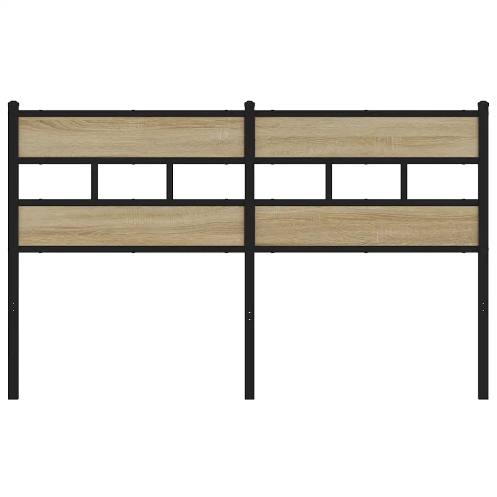 Testiera di Ricambio Rovere Sonoma 140 cm in Ferro e Legno Multistrato 4017135