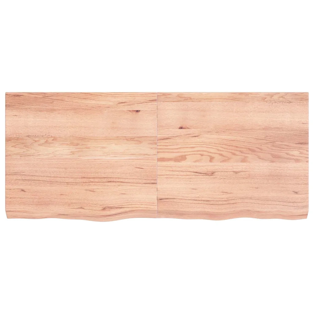 Piano Bagno Marrone 140x60x(2-6) cm Legno Massello Trattato CFW7579742