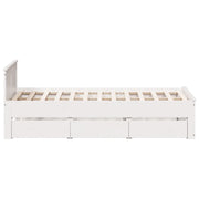 vidaXL Giroletto senza Materasso con Testata Bianco 120x200 cm Pino