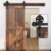 Kit per porta scorrevole - Acciaio di alta qualità - Adatto per porte scorrevoli - 1 set