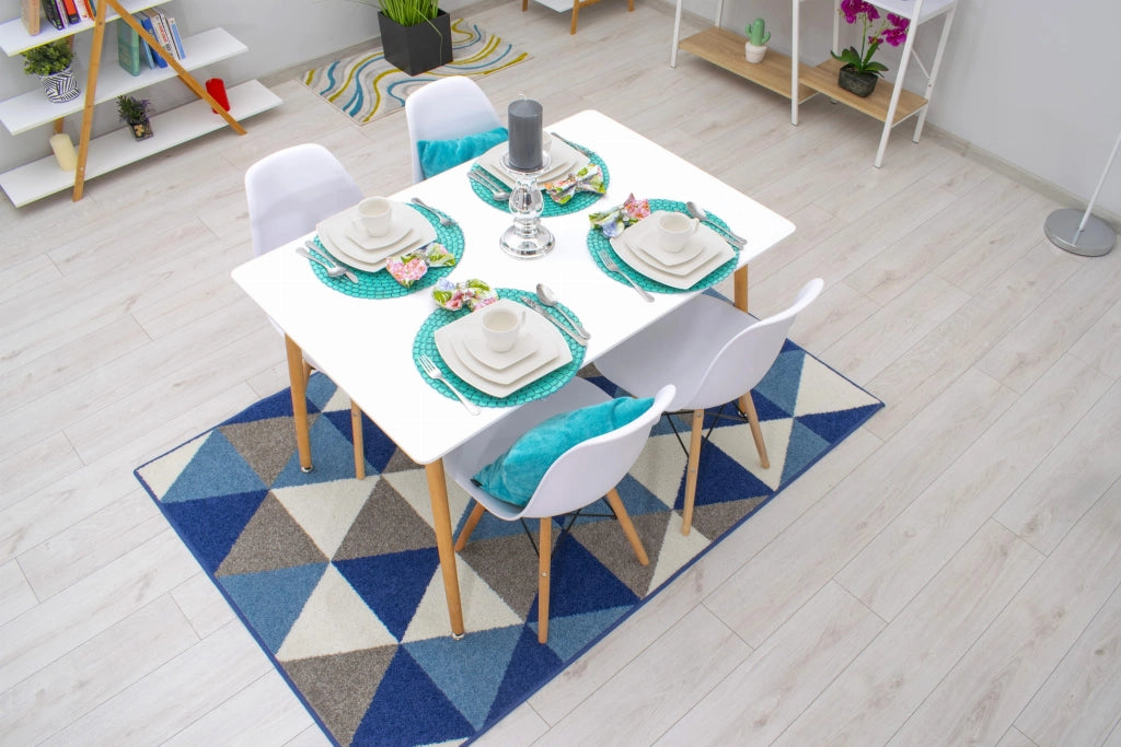 Tavolo da pranzo moderno bianco VALORA YURO 120 cm x 80 cm