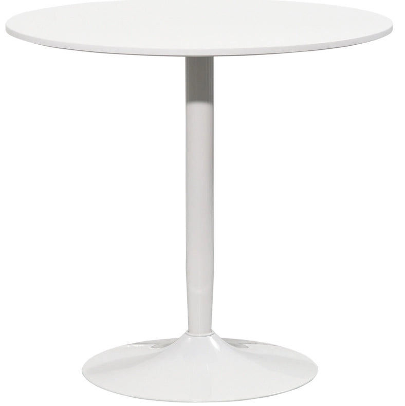 Tavolo rotondo bianco Ø80 cm in MDF con base in acciaio