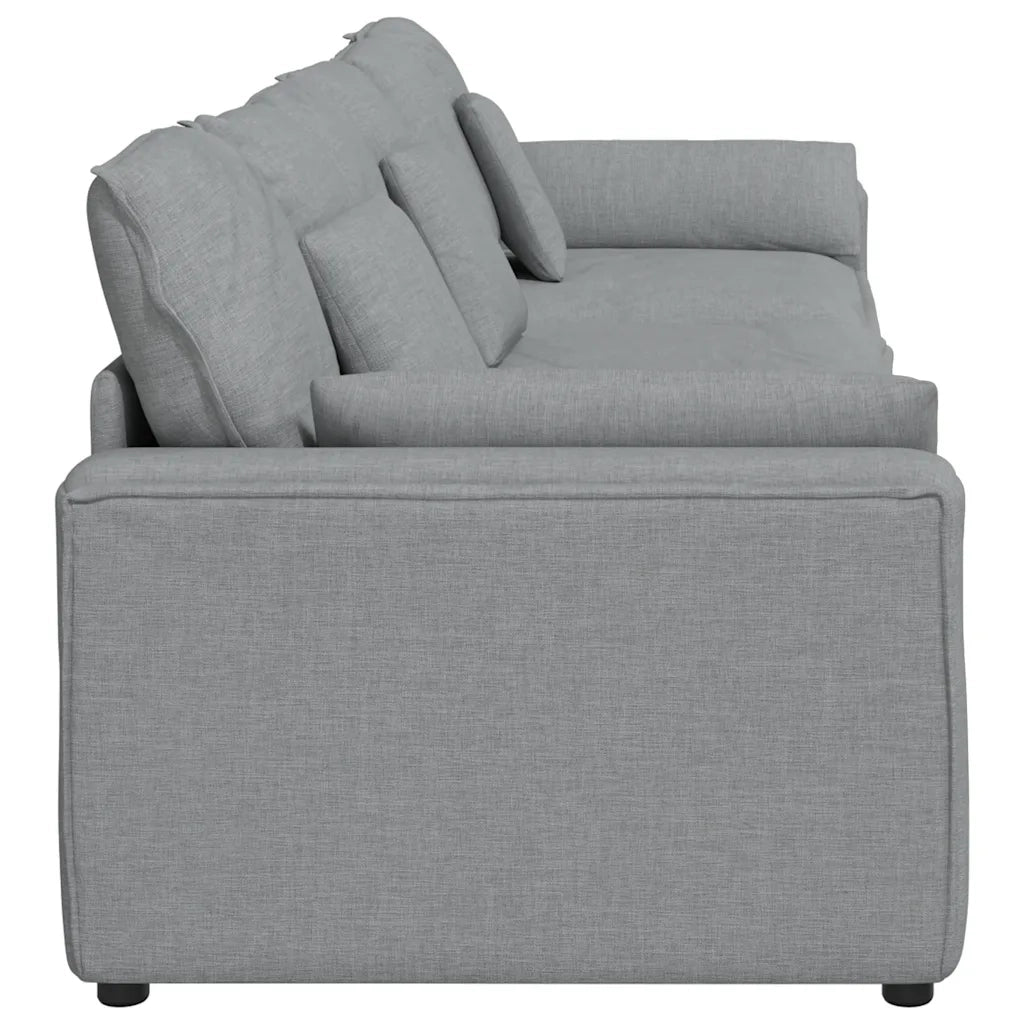Divano Modulare con Cuscini Grigio Chiaro 3321087