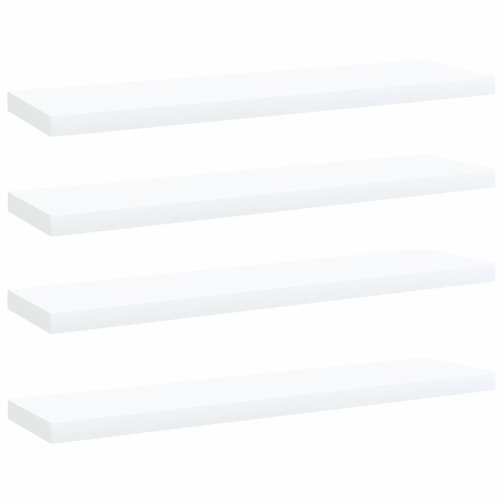 Ripiani per Libreria 4 pz Bianchi 40x10x1,5 cm in Multistrato 805122