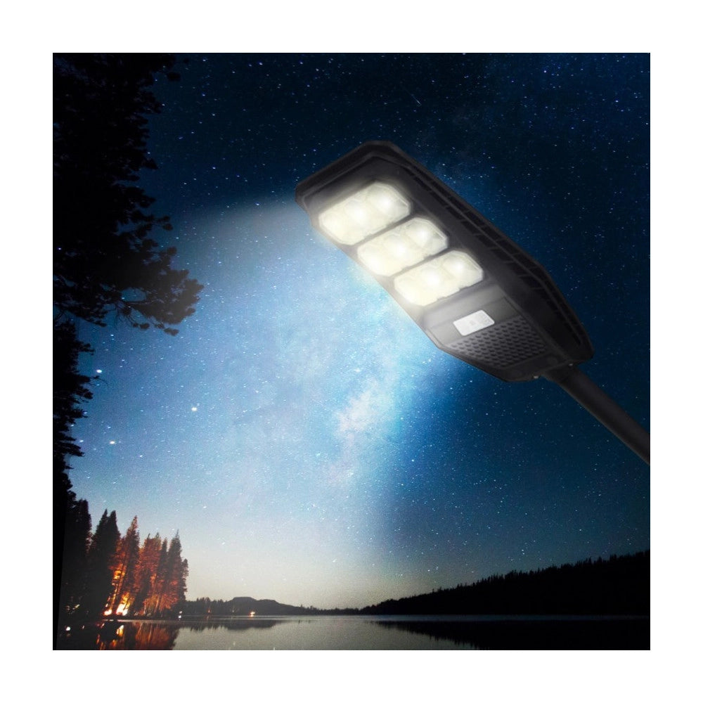 Trade Shop - Lampione Stradale Luce Energia Solare Led 100watt Sensore Pir Staffa Telecomando -