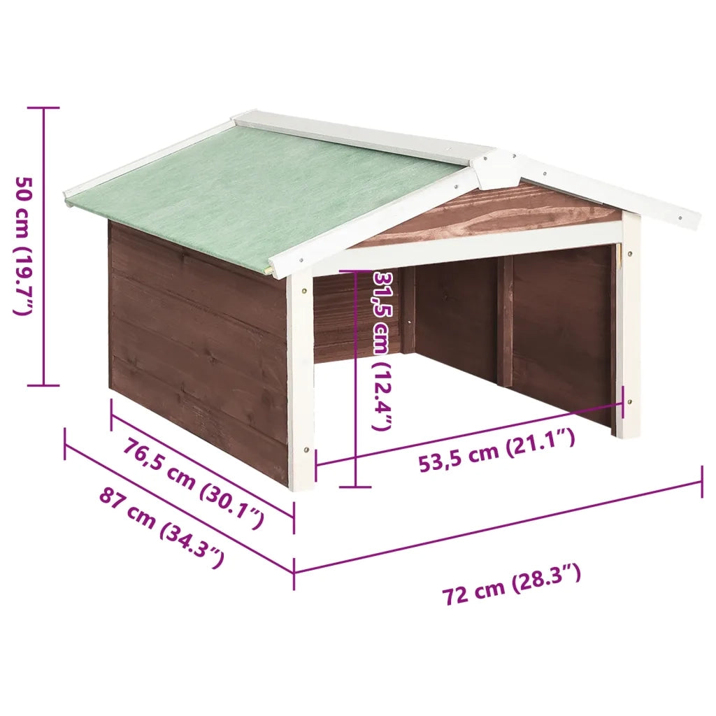 Casetta per Tosaerba Robotizzato 72x87x50 cm Mocca Bianca Abete cod mxl 70814
