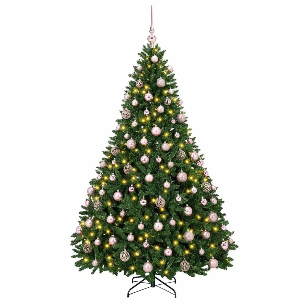 Albero di Natale artificiale verde medio con palline 180 cm 3466743