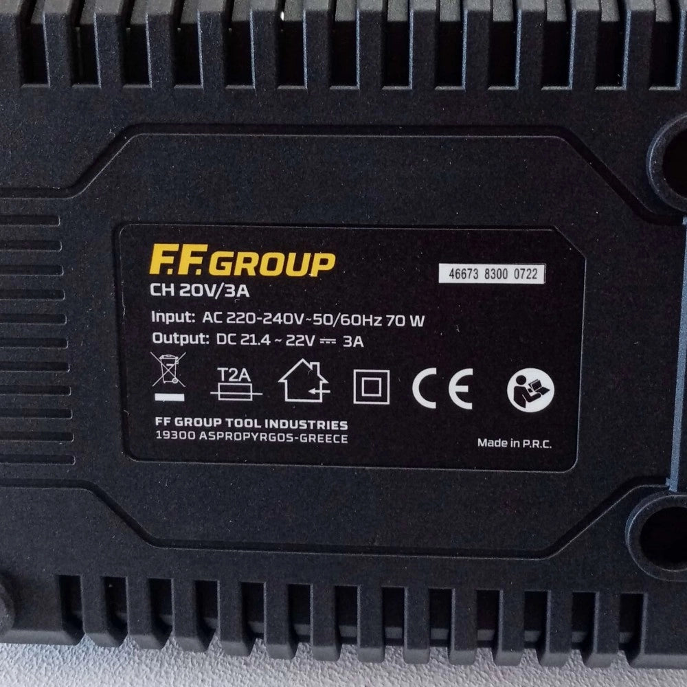 Ff group ch 20v 3a caricabatterie universale per batterie ioni di litio