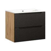 Set mobili bagno 70 cm con lavabo per mobile SKY Luxor Black 70 x 1401 x 46 cm