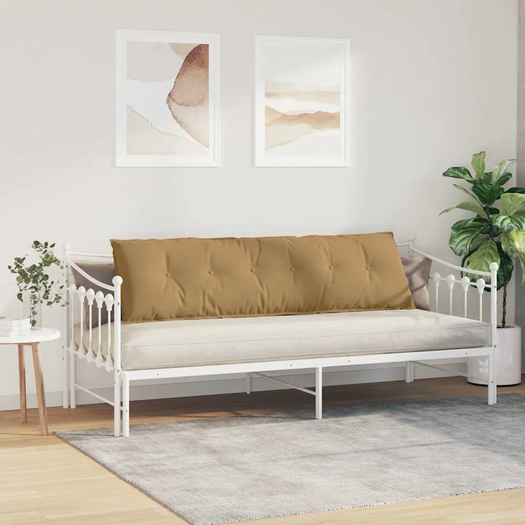Cuscino per Schiena Marrone 180 x 50 cm Tessuto in Cords 42014941