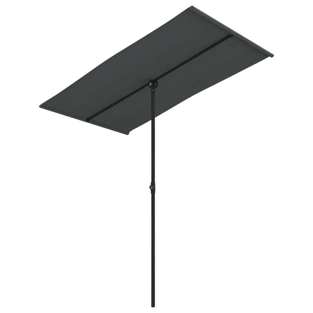 Ombrellone da Giardino-Ombrello da Balcone Palo in Alluminio 180x110cm Antracite