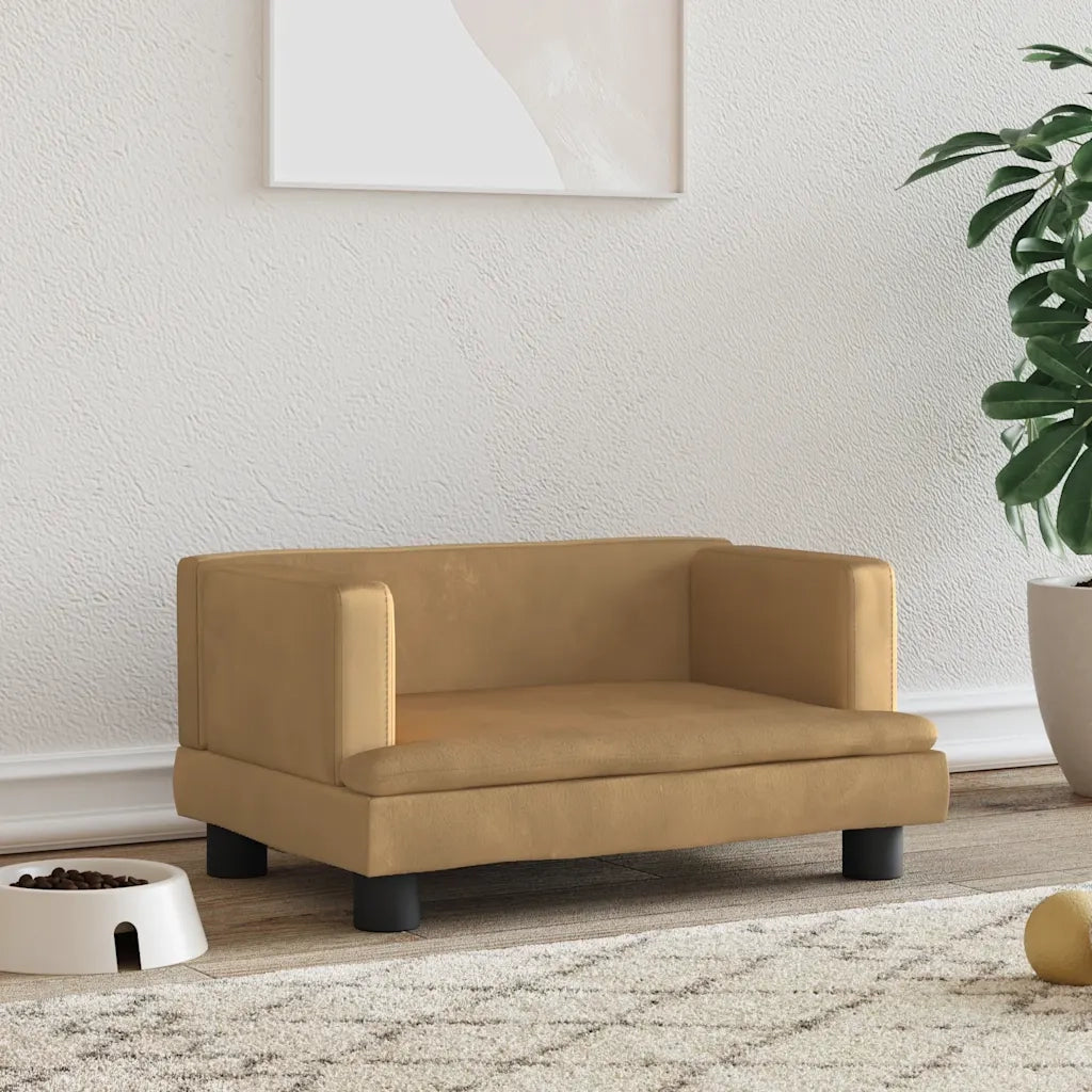 Lettino per Cani Marrone 60x40x30 cm in Velluto CFW9697057
