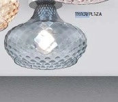 PLAFONIERA OTTONE SATINATO VETRO PICCOLO ZAFFIRO 1191OS-PL1-ZA