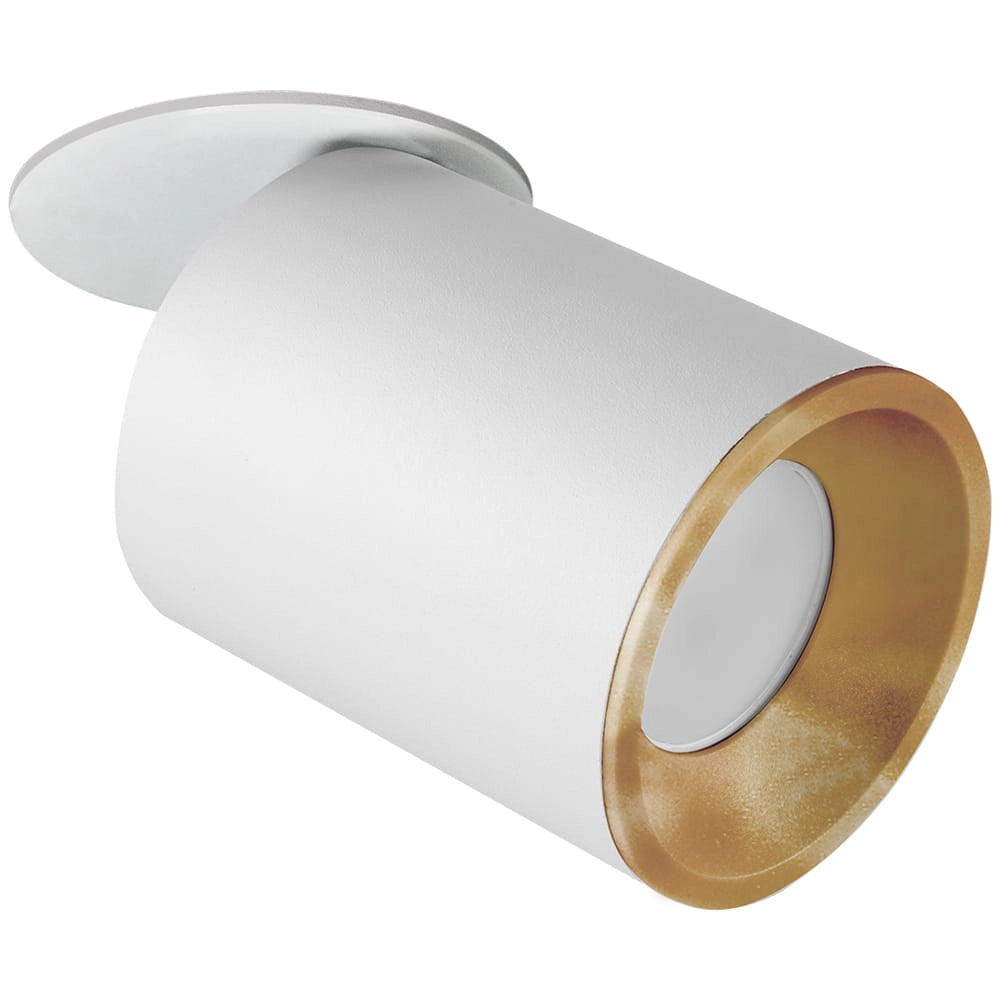 Faretto incasso orientabile GU10 bianco oro Pallas Polux