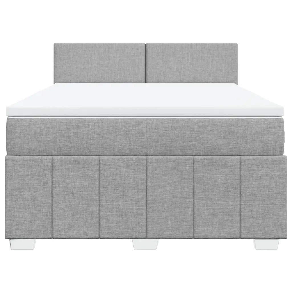 Giroletto a Molle con Materasso Grigio Chiaro 160x200cm Tessuto 3287112