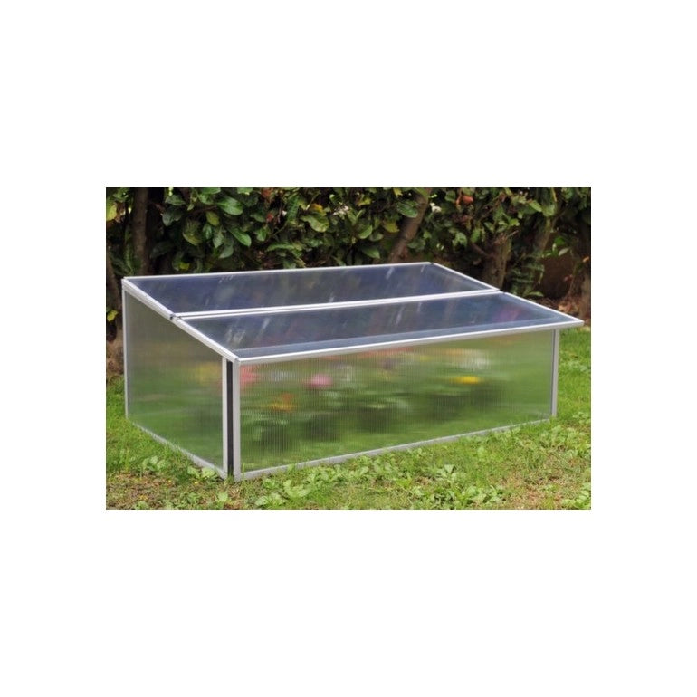 Serra in Policarbonato Slide and Grow per Giardino Orto Balcone 97 x 57 x h28/37 cm. MADE IN EUROPE