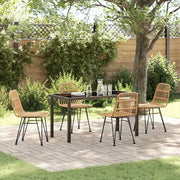 Set da Pranzo per Giardino 5 pcs Marrone 3379193