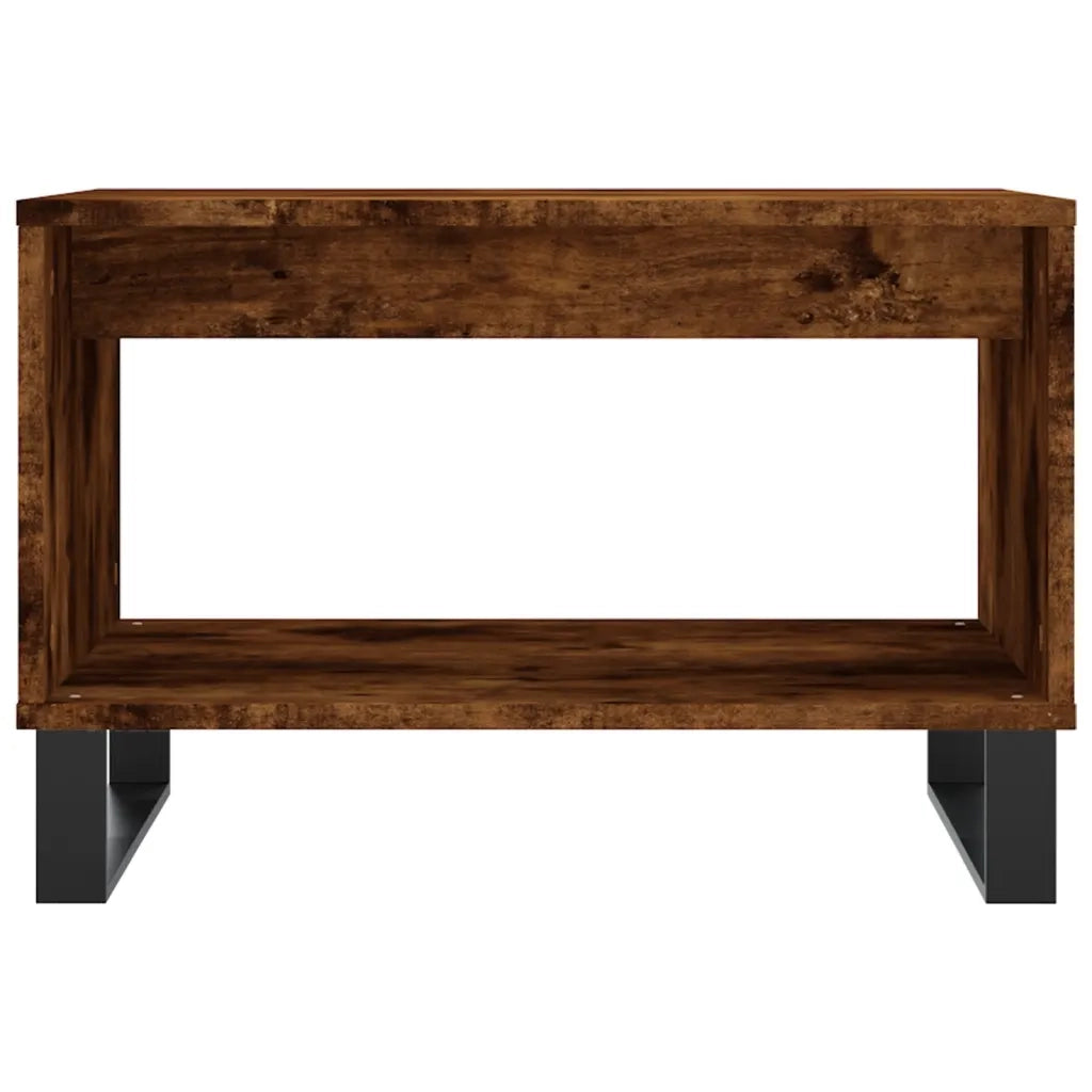 Tavolino da Salotto Rovere Fumo 60x50x40 cm Legno Multistrato 829265