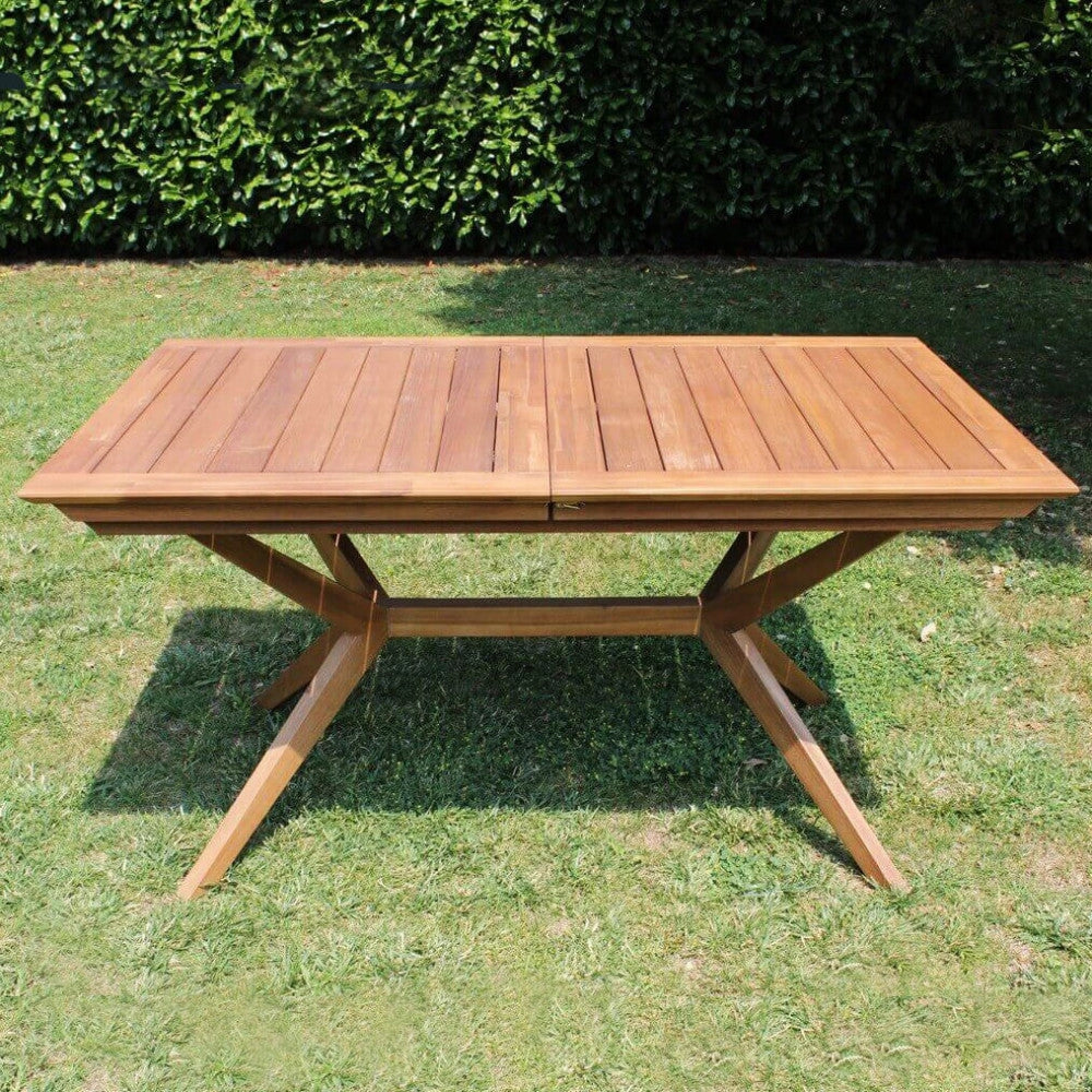 Tavolo Bali 180/240x90x75 h cm in Legno di Acacia Marrone