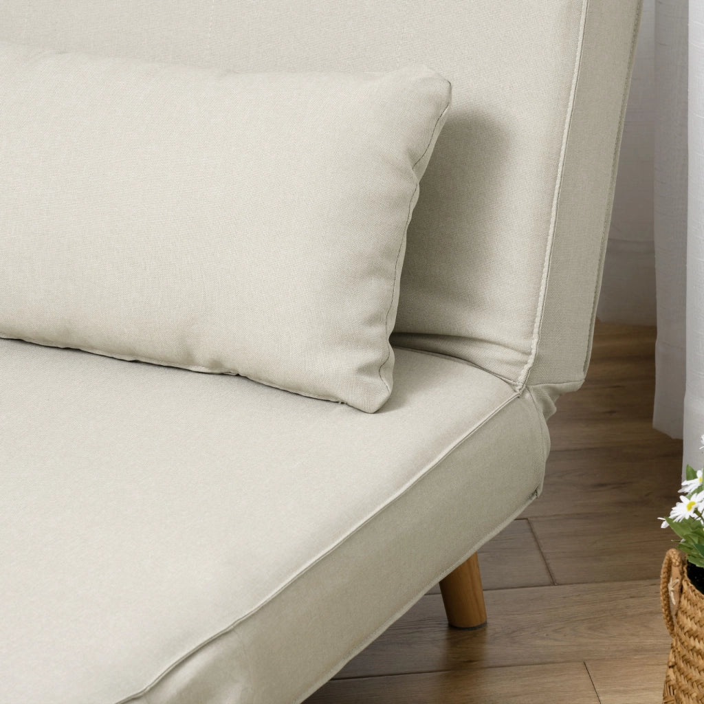 DIVANO LETTO 2 IN 1 94x78x80 cm Bianco crema