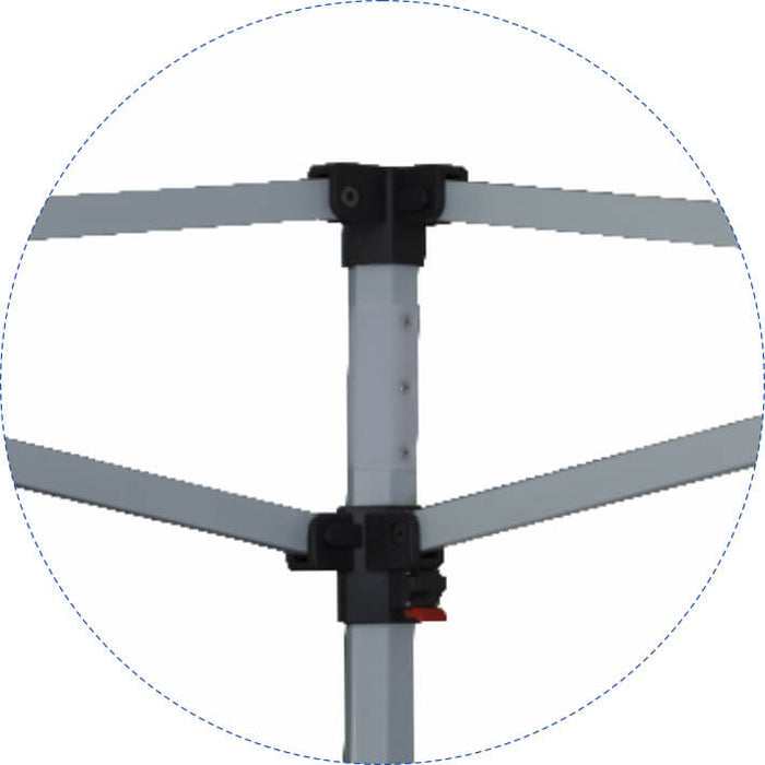 Gazebo da Giardino Pieghevole 3x6m in Alluminio e Tessuto Bianco