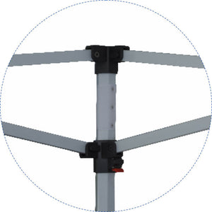 Gazebo da Giardino Pieghevole 3x3m in Alluminio e Tessuto Bianco