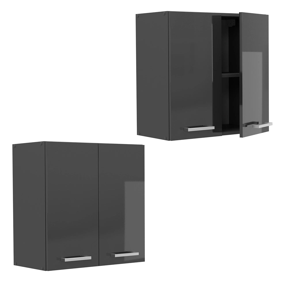 Vicco Pensile da cucina Antracite lucido 60 cm