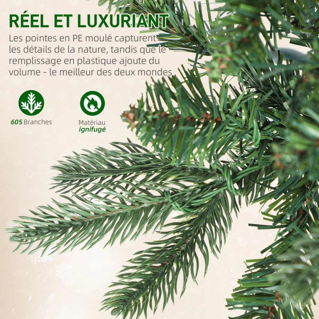 Albero di Natale artificiale 180 cm ¨C zephmum ¨C verde con 200 luci 8 modalita'