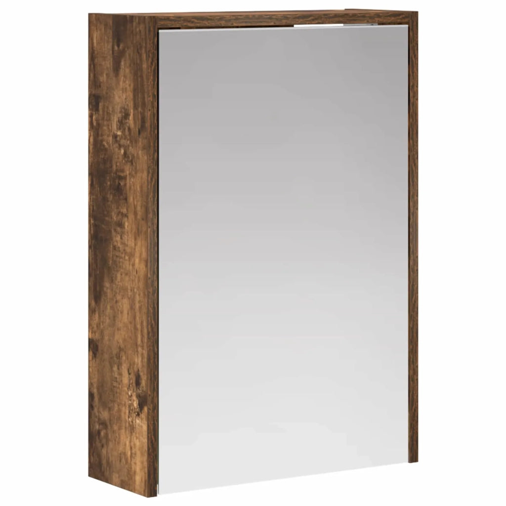 Mobiletto per specchio da bagno Rovere fumé 43 x 16 x 62.5 cm