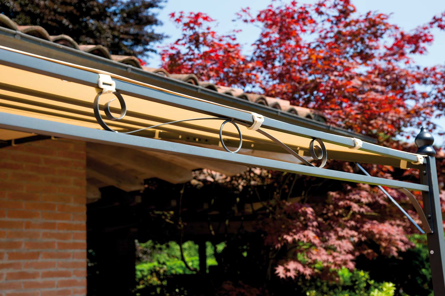 Pergola da Giardino in Ferro 4X3m Vorghini Chains Sabbia