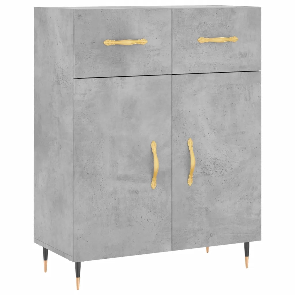 Credenza Grigio Cemento 69,5x34x180 cm in Legno Multistrato 3198517