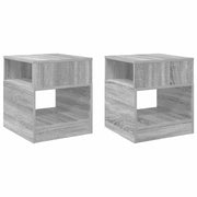 Tavolino 2 pz | Tavolo laterale Grigio Sonoma 40,5 x 40 x 45 cm
