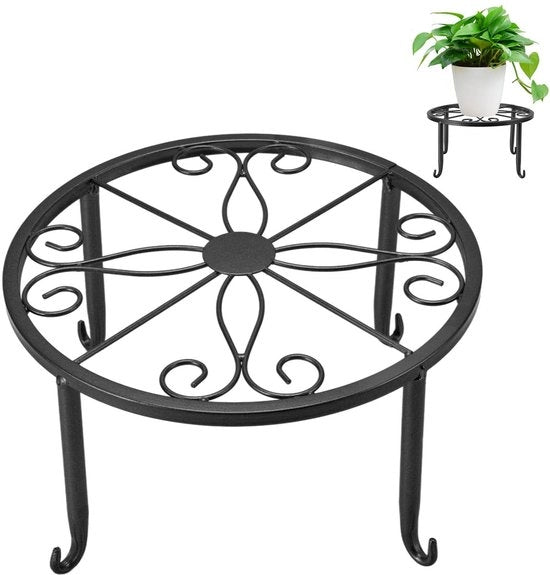 Supporto per piante in acciaio unico - Stabile struttura - Adatto per interni/esterni - Materiales resistente all'usura - Supporto per vaso di fiori in acciaio
