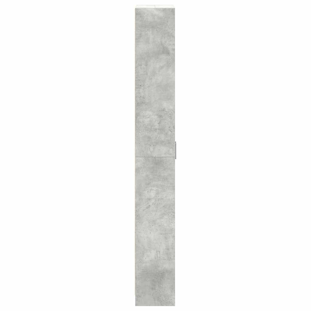 Mobiletto moderno con pratico spazio di archiviazione 55 x 25 x 189 cm stile minimalista legno ingegnerizzato grigio cemento 02_0055918