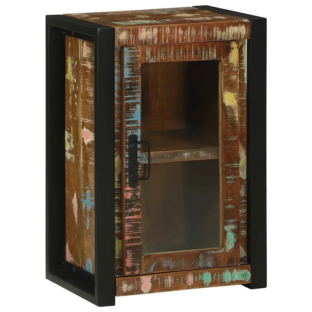 Mobile da Bagno con porta Marrone Legno Recuperato Massello 4016013