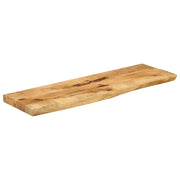 Piano Tavolo 110x40x2,5 cm Bordi Vivi Legno di Mango Grezzo 370349