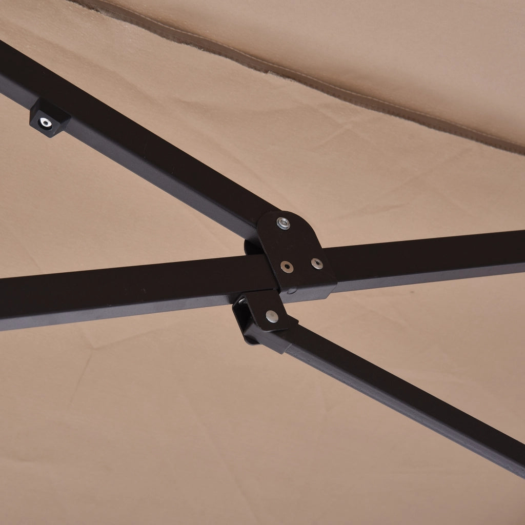 Ombrellone da giardino doppio 455 x 270 cm con manovella Ovale stabile Asta metallica Ombrello da mercato Ombrellone da patio con doppio parasole Spagliede per balcone Terrazza Giardino Luce Caffè