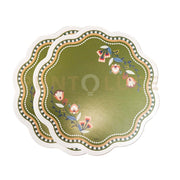 SET 2 SOTTOPIATTI ARMONIA IN CRISTALLO ACRILICO E ECOPELLE COLORE VERDE