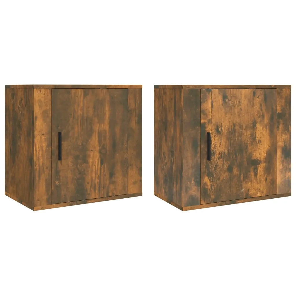Comodini a Muro 2 pz Rovere Fumo 50x30x47 cm cod mxl 29942