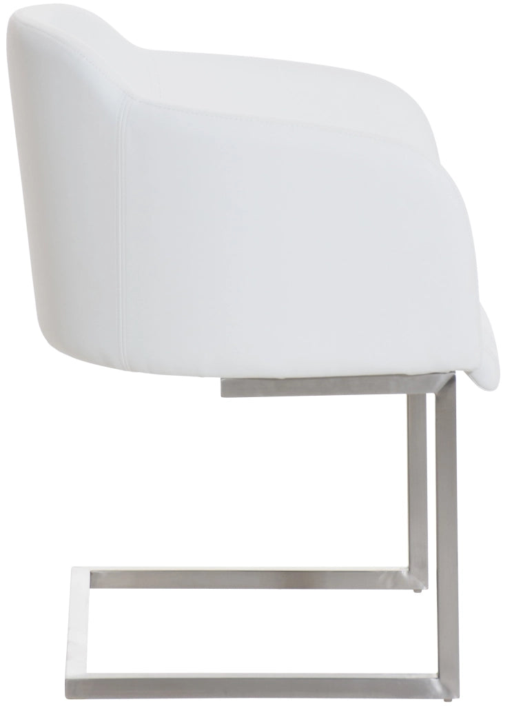 Sedia Magnus in similpelle bianco