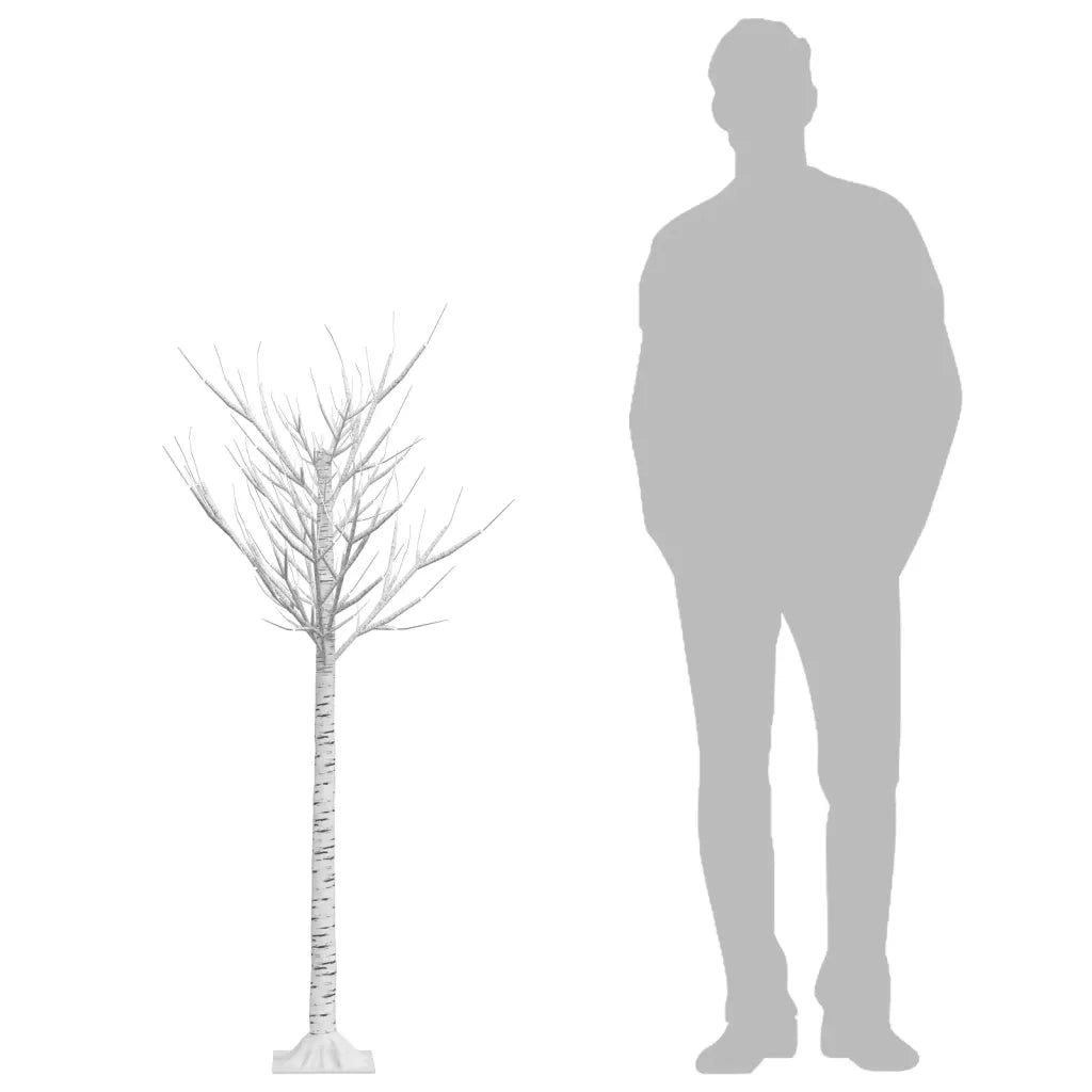 Albero Natale 156 LED 1,5m Salice Bianco Freddo Interno Esterno 332955