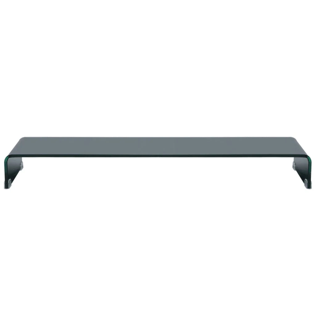 Mobile TV credenza design pratico supporto per monitor 110 cm vetro nero 2502224